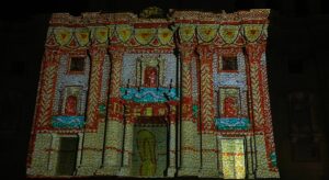 Projecció de la llum de l'Ebre a la catedral de Tortosa